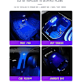Pikkukuva 3 / 5: 4 kpl langattomia auton sisätilan LED-valoja, auton sisätilan LED-valot, USB-ladattavat auton sisätilan valot, magneettiset auton sisätilan valot