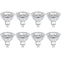 Miniatyrbillede 1 af 5: Halogenpære Gu5.3 Mr16 35w 12v Varm Hvid 2800k Dæmpbar, Glasdæksel 400 Lumen 2 Ben Udskiftningsspot, Pakke med 8