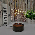 Miniatyrbillede 5 af 5: 3D Lampe Illusion Led Kirby Natlys 7 Farver Unik Børn Kirby Spil 3D Natlys til Børneværelse Indretning USB/Batteridrevet 3D Lys Kirby Lampe med