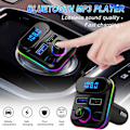 Miniatyrbild 2 av 5: Bil Bluetooth 5.0 Trådlös Handsfree Bil FM-sändare Mottagare Radio MP3 Adapter Spelare 2 USB Laddare Kit