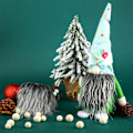 Miniatyrbillede 4 af 5: 12 stk. Gnomet Skæg til Håndværk Kunstig Pelsstof Forudskåret Gnomer Skæg Håndlavet Dværg Skæg 12 stk. Trækugler til Julepynt