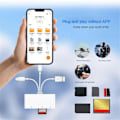 Miniatyrbillede 3 af 5: 5-i-1 Hukommelseskortlæser USB OTG Adapter TYPE-C Kortlæser Support SD TF XD MS Kort til I-Phone/