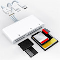 Miniatyrbillede 1 af 5: 5-i-1 Hukommelseskortlæser USB OTG Adapter TYPE-C Kortlæser Support SD TF XD MS Kort til I-Phone/