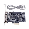Miniatyrbillede 1 af 4: PCIE PCI-E FIREWIRE IEEE 1394 3 PORT FIRE WIRE CONTROLLER KORT TIL STATIONÆR PC