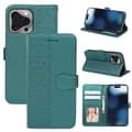 Til iPhone 16 Pro Cover Kubisk Gitter Flip Wallet Læder Telefon Cover