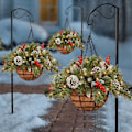 Miniatyrbilde 3 av 5: Julepynt Flokkering Blandet Julekrans Dekorasjoner Med Led Lys, Egnet For Innendørs Utendørs Hjem Juledekor