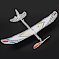 Miniatyrbillede 5 af 5: 4x Elastisk Gummibånd Drevet DIY Skum Fly Model Kit Flyvemaskine Uddannelsesmæssigt Legetøj