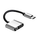 Pikkukuva 1 / 5: 2-in-1 Type-C - 3,5 mm:n kuulokeliitäntäadapteri/liitinlaturi, kuuloke Aux-audio ja latausadapteri