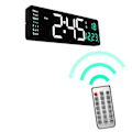 Miniatyrbilde 2 av 2: 22cm Digital Veggklokke med Temperatur & Fjernkontroll