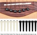 Miniatyrbild 3 av 5: Gitarrstallpinnar - Gitarrddelar - Akustisk gitarr - Stallsadel och sadel i ben - Primärfärg Vintage Style Gitarraccessoar