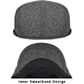 Miniatyrbild 2 av 3: Grå Justerbar Flat Top Retro Basker Artistisk Casual Hatt