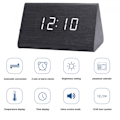 Miniatyrbild 4 av 5: 1 st LED Triangulär Trä-Elektronisk Klocka, Sängbord Belysning Smart Klocka