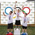 Miniatyrbild 5 av 5: OS-Dekorationer Banner 180 x 110 Ringar Spel Internationella Sporttema Pos