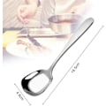 Miniatyrbilde 2 av 6: 3 stk Kvadratiske Suppe Skjeer Tykk Rustfritt Stål Suppe Skjeer Flat Kvadratisk Skje Bordskjeer Middag Servering Suppe Øse Stor
