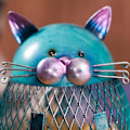 Miniatyrbillede 8 af 8: Pengeboks Metal Møntboks Kat Formet Tip Jar Kreative Fødselsdagsgaver Håndværk Skrivebordsdekorationer Indretning Ornament A-cat Shaped