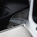 Miniatyrbillede 4 af 5: 2 stk. Bilstylings Horn Hætte Højttalergitter Mesh Indkapsling Dæk Lyd Dekorativ Ramme Til Tesla Model 3 2021 Hætte Højttaler Dæk A Pillar