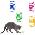 Miniatyrbild 1 av 5: Katt Spiralfjäder, 12 st Kreativa Katt Leksaker för att Döda Tid och Hålla sig i Form Interaktiv Katt Leksak Hållbar Tung Plastfjäder Färgglada Fjädrar Katt Leksak för Slagsmål