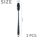 Pikkukuva 2 / 6: 2 kpl 27,5 cm pulloharjoja, pitkävartisia silikonisia lasiharjoja, pulloharjoja, sopivat keittiön pulloille