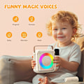 Miniatyrbilde 8 av 8: Karaokeleker for barn og voksne med 2 mikrofoner, bærbar karaoke maskin med LED-lys og stemmeeffekter, gaver for alder 3-18 gutter jenter 2 Mic Beige