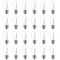 Miniatyrbild 1 av 5: 24-pack 3V LED S14 Ersättningslampor, Osplitterbara Utomhus Solcellsstränglampor, Varm Vit