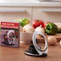 Miniatyrbilde 7 av 7: Eggedeler, Eggskjærer Heavy Duty Slicer for Kokte Egg Jordbær Frukt Garnityr Slicer, Rustfritt Ståltråd med 3 Skjærestiler, Oppvaskmaskinsikker