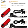 Miniatyrbillede 7 af 7: USB Genopladeligt LED Cykel Baglygte 2 Pak, Lys Cykel Baglygte Sikkerhedsblinklys