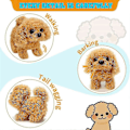 Miniatyrbild 3 av 5: Robotvalp, Min Realistiska Robotvalp Milow Realistisk Gående Teddy Plysch med Ask Poodle
