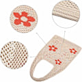 Miniatyrbilde 6 av 6: Heklet Mesh Strandveske Sommer Estetisk Strikket Veske for Kvinner Apricot