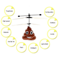 Miniatyrbild 3 av 3: Flygande bajs infraröd induktionsfjärrkontroll induktions mini flygplan leksak [DB]