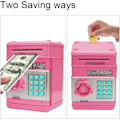 Miniatyrbild 5 av 7: Elektronisk spargris, Mini ATM lösenord sparbössa kontanter mynt sparbössa för barn, tecknad säker bankbox perfekt leksaks gåvor för pojkar flickor Pink