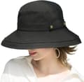 Miniatyrbilde 1 av 5: Solhatt for kvinner One Size Button Decoration-black