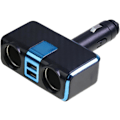Miniatyrbilde 3 av 4: Bilstøpsel med Sigaretttenner 1 til 2 Billader med 2xUSB-port 100W Rask Lading Billader for 12-24V Kjøretøy Blue