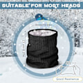 Miniatyrbilde 2 av 5: 2 stk Vinter Halsvarmer Fleeceforet Sjal Sirkel Vinter Sjal Tykk Hals Sjal Halsvarmer Menn Vindtett Hals Gaiter Hals