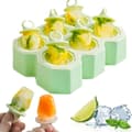 Miniatyrbillede 1 af 7: Silikon Ispopskeforme, Mini Isforme, Børneisforme, Popsicleforme med 6 Isstænger til Børn og Voksne
