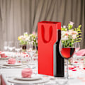 Miniatyrbilde 5 av 7: 12 stk Vin Gaveposer Enkeltflaske, Vinflaske Gaveposer, Robuste Gjenbrukbare Kraftpapir Vinbærepose med Håndtak for Jubileer, Fest, Jul Red