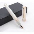 Miniatyrbillede 5 af 8: Celluloid Fyrfjerpen Akryl Blækpen med Blæk Konverter (Fin Nib, Guld Klips - Transparent Hvid)
