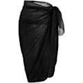 Miniatyrbilde 1 av 6: Sarong for Kvinner Strand Cover Up Sommer Strandklær Skjørt Ferie Chiffon Badetøy Wrap Sjal