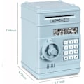 Miniatyrbild 3 av 7: Elektronisk spargris, Mini ATM lösenord pengabänk kontanter mynt sparbössa för barn, tecknad säker bankbox perfekt leksaks gåvor för pojkar flickor Light Blue