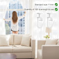 Miniatyrbillede 4 af 8: 100 stk Gardin Glide Glider Skinner Gardin Glide med Foldbare Kroge Gardinskinne Glide Kroge til 11 mm