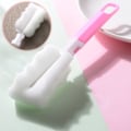 Miniatyrbillede 2 af 8: Husholdning lang svamp kop børste Multifunktionel vandflaske børste til glas kop Red