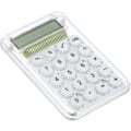 Miniatyrbillede 1 af 5: Bordberegner, Stor 8-cifret LCD-skærm Mini Lommebærbar Bordberegner Standardfunktion til Hjem Kontor Stil White