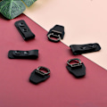 Miniatyrbillede 6 af 6: 4 stk. Sorte Metal Læder Spænder, Læder Lukning Klips Holder Spænde Klips Cardigan Klips til Tøj Tilbehør Sy