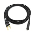 Miniatyrbillede 5 af 5: 2020 Ny udskiftning 3,5 mm Universal 2 i 1 Gaming Headset Audio Forlængerkabel til HyperX Cloud II/alpha/cloud Flight/core