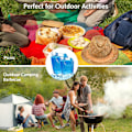 Miniatyrbillede 5 af 6: 2-pak 10L+5L Foldbar Drikk Vandbeholder Opbevaringspose til Camping Vandreture Picnic BBQ (Blå)