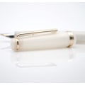 Miniatyrbillede 3 af 8: Celluloid Fyrfjerpen Akryl Blækpen med Blæk Konverter (Fin Nib, Guld Klips - Transparent Hvid)