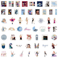 Miniatyrbilde 2 av 3: 100 stk/sett Taylor Swift Klistremerker Leke Dekal For Vannflaske, Bærbar PC, Skateboard, Hjelm, Bildekaler, Perfekte Gaver For Taylor-Fans Swiftie B