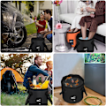 Miniatyrbillede 5 af 6: Foldbar Spand - Foldbar Camping Opbevaringsbeholder Sammenklappelig Spand 12L Bærbar Let Spand til Camping Rejser Fiskeri Sejlads og Havearbejde 12l Orange