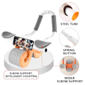 Miniatyrbilde 2 av 6: Planke Trener Push Up Helse Magehjul Automatisk Tilbake Magemuskel Trening Husholdningsmodell Ab Roller Blue - Timing