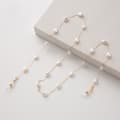 Snygg glasögonkedja med pärlor - Vridna pärlor Twisted Pearl