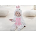 Miniatyrbilde 2 av 4: Unisex Baby Dyrekostyme Vinter Høst Flanell Hette Cosplay Jumpsuit 100 Rabbit